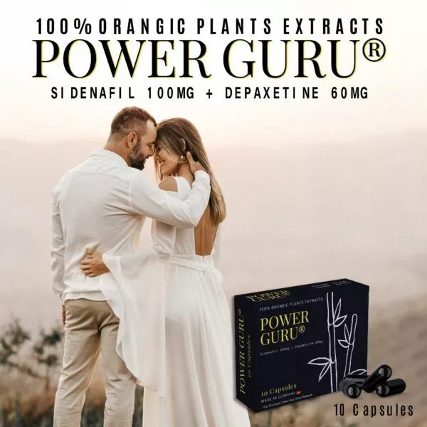 Power Guru Sildenafil 100mg + Depaxetine 60mg – 10 capsules